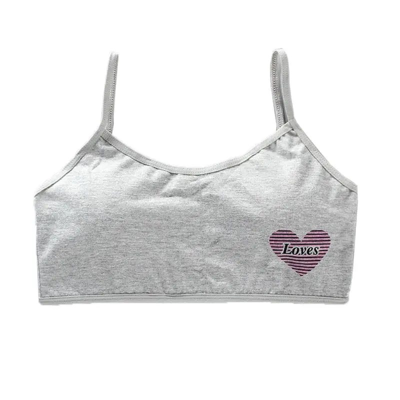

8-18Y Girls Underwear Soft Cotton Bra for Kids Teenager Training Small Vest Underwear Puberty Clothing