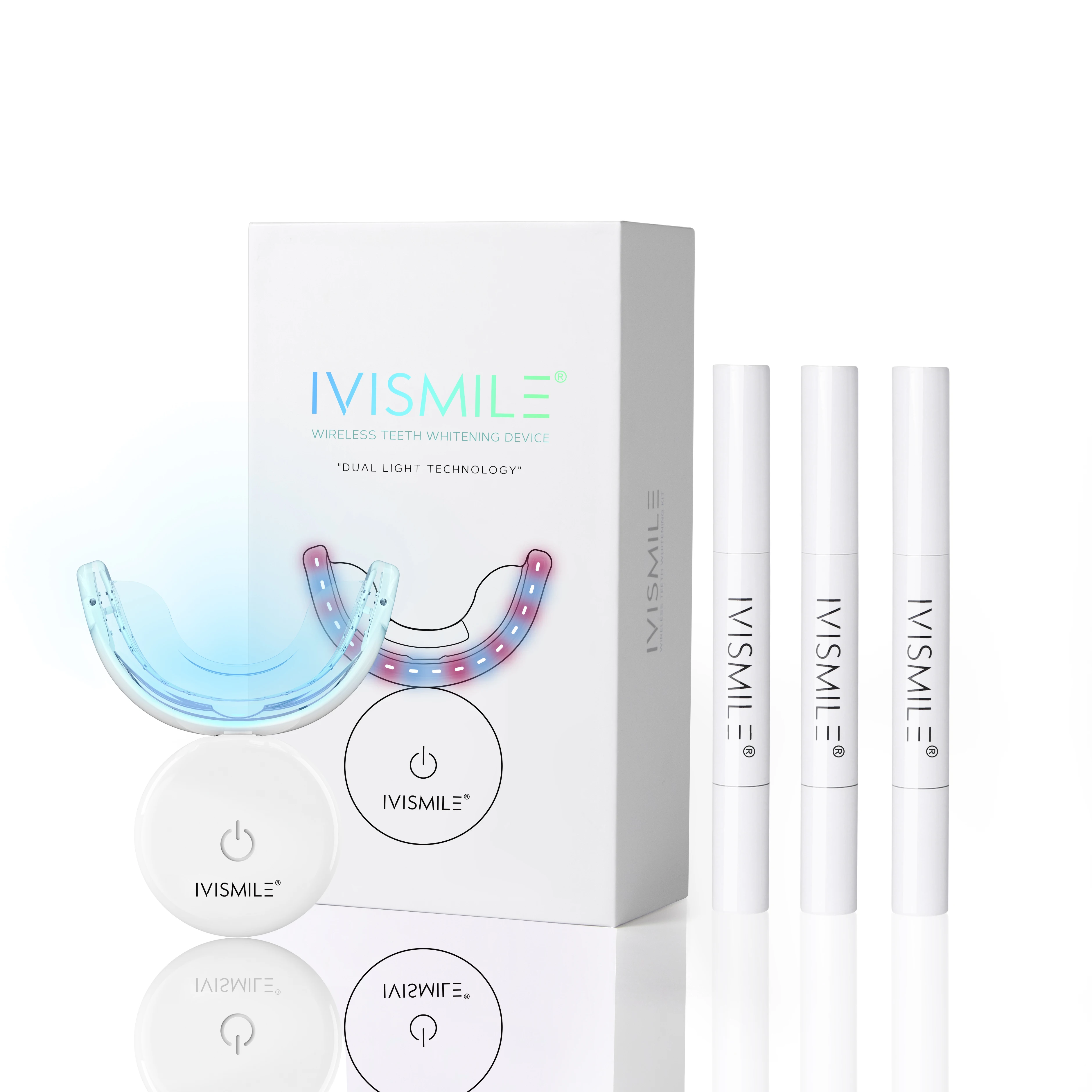 IVISMILE Teeth Whitening Kit With 32 LED Light Dental Gel Oral Care Clean Remove Tooth Stains Family Personal Care Set