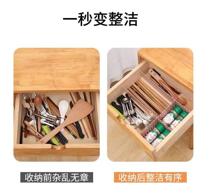 

4Pcs Adjustable DIY Storage Grid Tidy Dresser Makeup Closet Organizer Drawer Divider for Clothes Home Bras Scarves Ties Socks