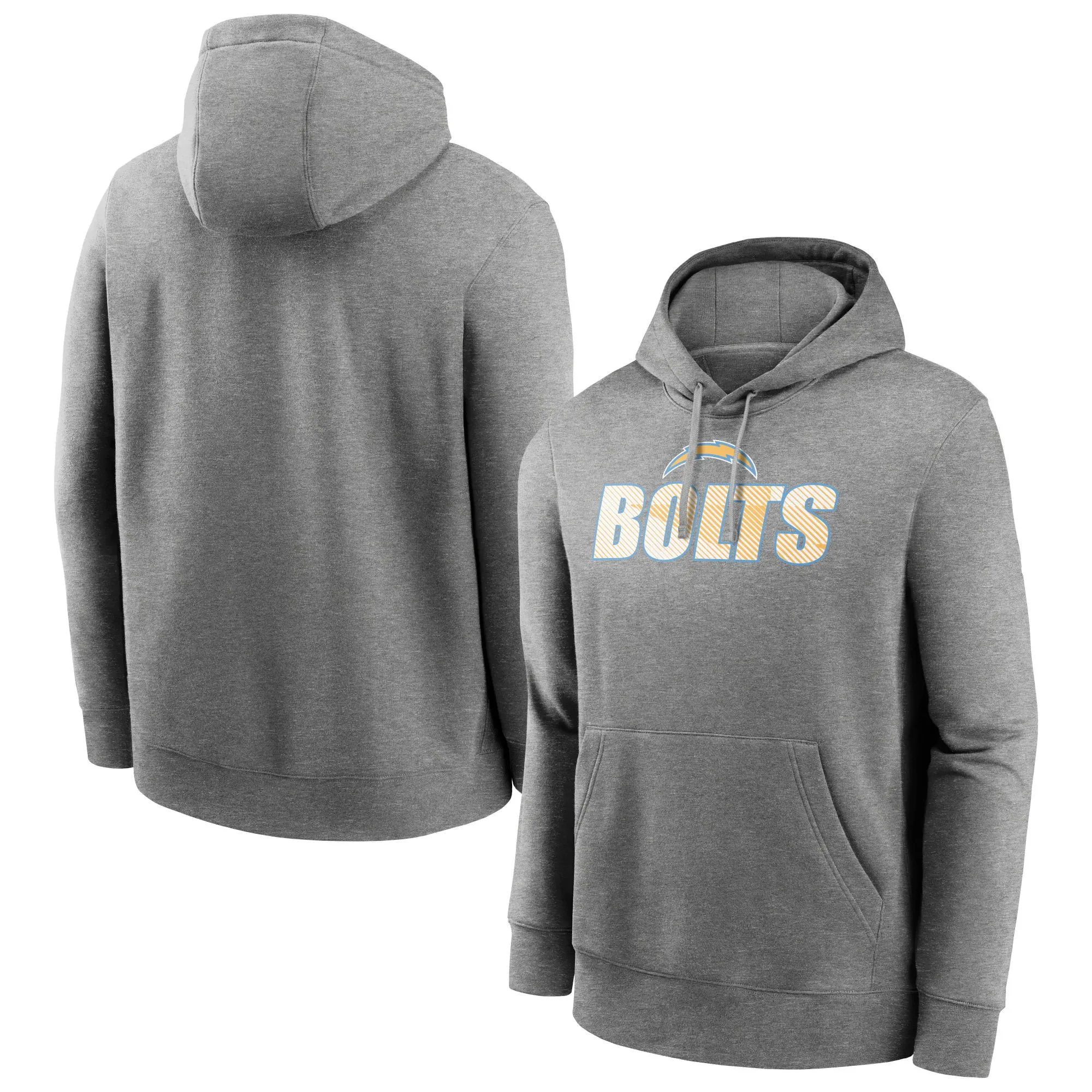 

Men Los Angeles Heathered Charcoal Fan Gear Local Chargers Club Pullover Hoodie