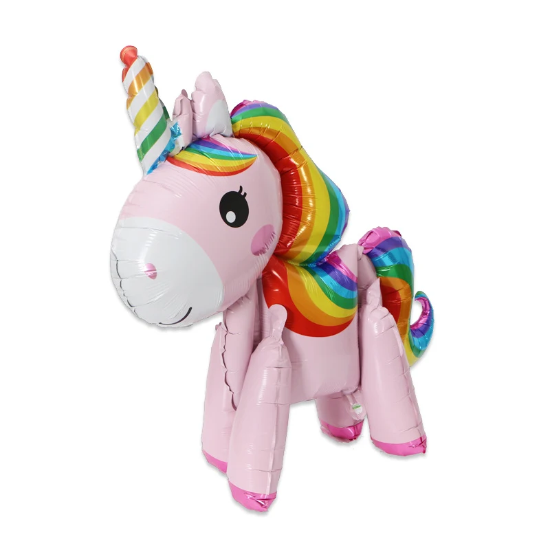 3D алюминиевая пленка мультфильм Единорог шары пони мА Радуга шар фольга для