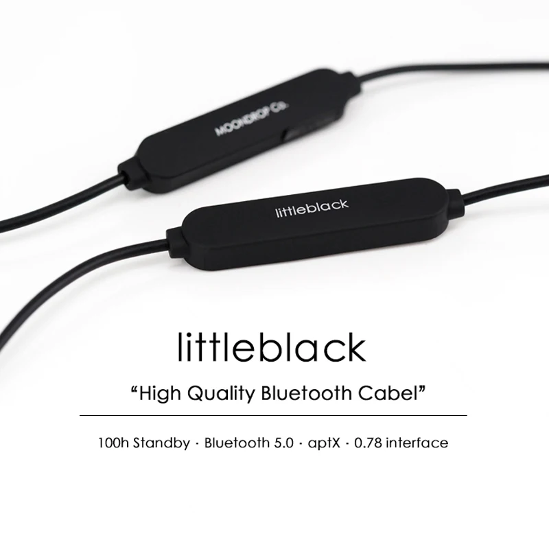 Moondrop Littleblack Bluetooth 5,0 высококачественный Bluetooth кабель Поддержка Aptx 0,78 AAC SBC 0,78 интерфейс