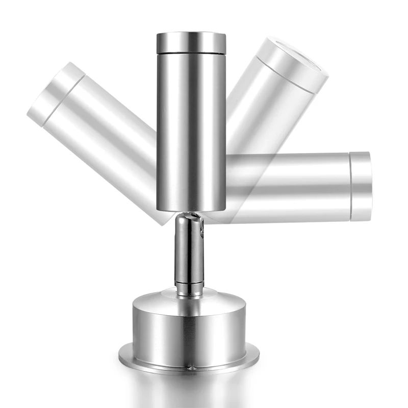 Вращающийся светодиодный прожектор серебристого/черного/белого цвета 3 Вт 220 В