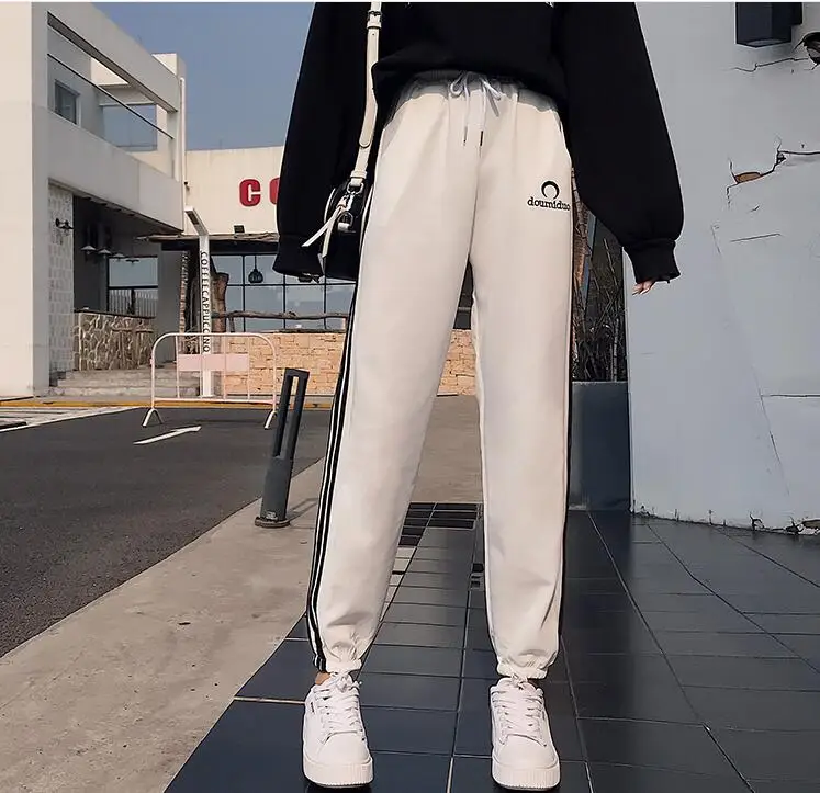 Осенние женские брюки японские Kawaii Harajuku Ulzzang повседневные свободные Ins Harlan повседневные брюки женская одежда для женщин