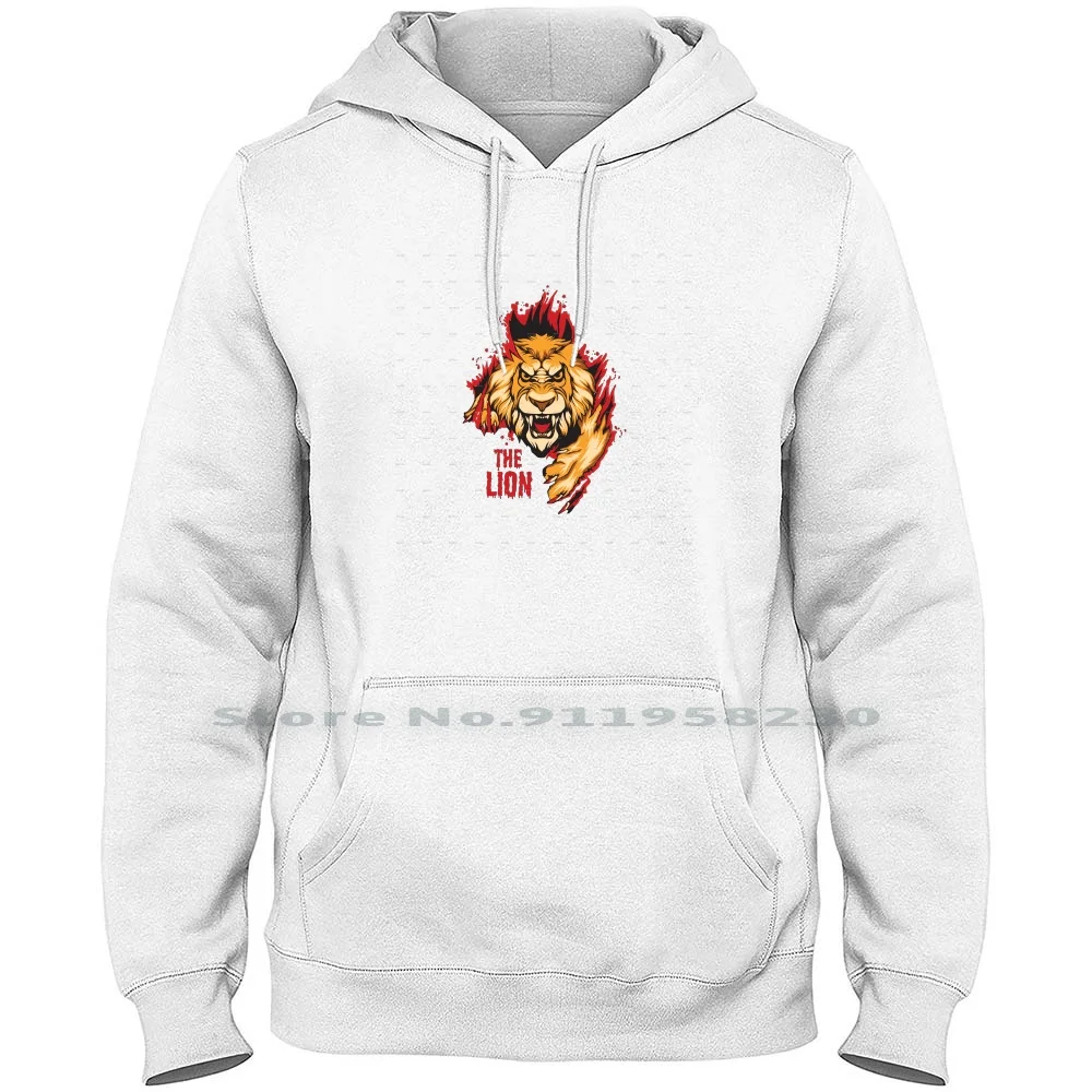 

Толстовка с капюшоном The Lion 01 для мужчин и женщин, пуловер, свитер, хлопковая модная трендовая футболка большого размера 6XL с Львом