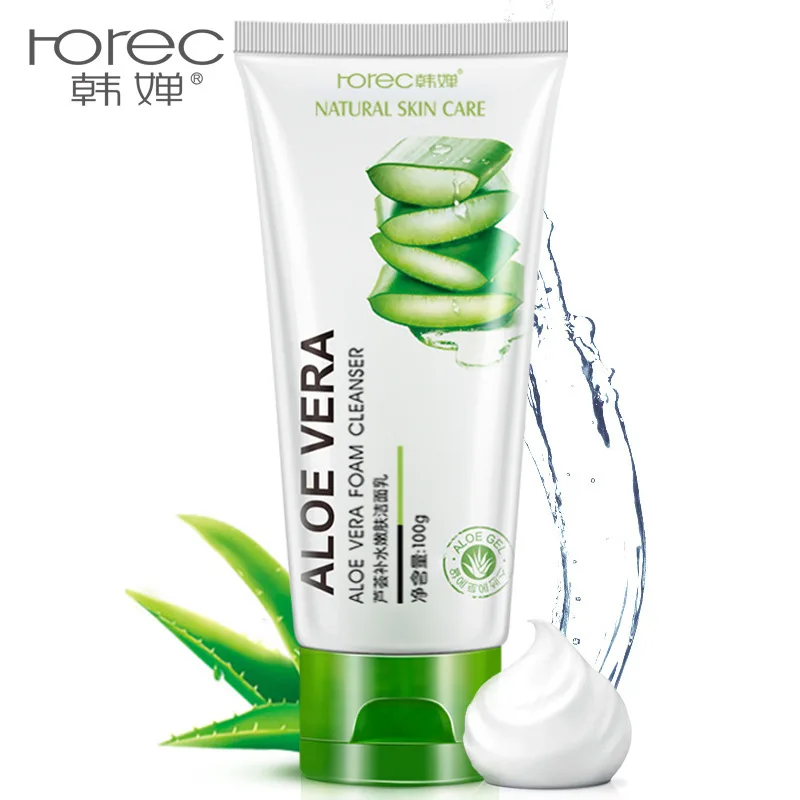 

Horec Natural Aloe Vera Foam Wash Facial Cleanser Face Washing Moisturizing Oil Control Anti Dirt Deep Clean Bubble Skin Care