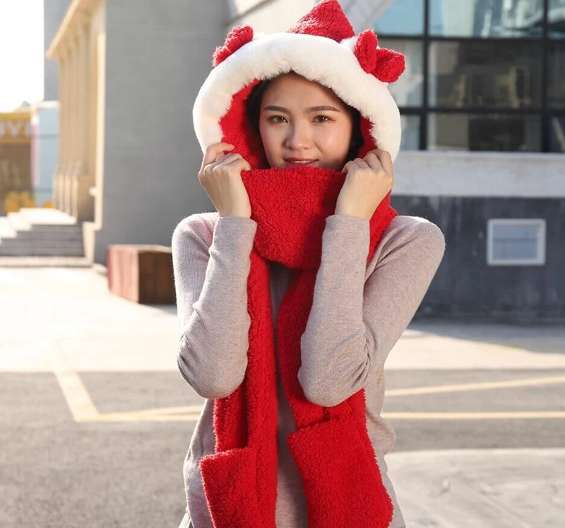 Корейский стиль теплая зимняя женская одежда для девочек шляпа девушек шапка