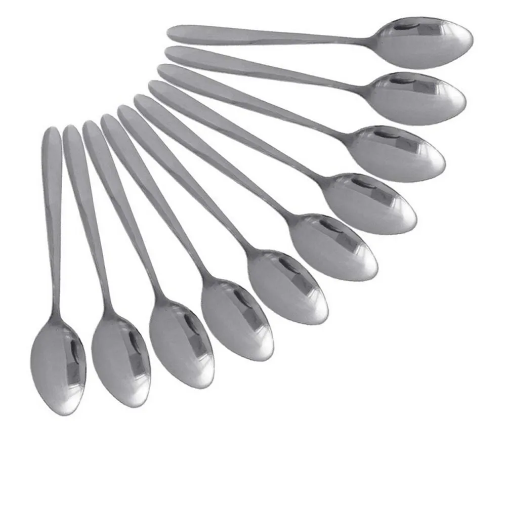 

10 Pieces Small Teaspoons Stainless Steel Spoon Pack Of Ten Restaurant Bar sevimli mutfak malzemeleri Kitchen Tools 14