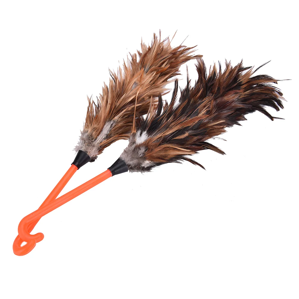 1 шт., щётка из страусиного пера, 45 см, с деревянной ручкой