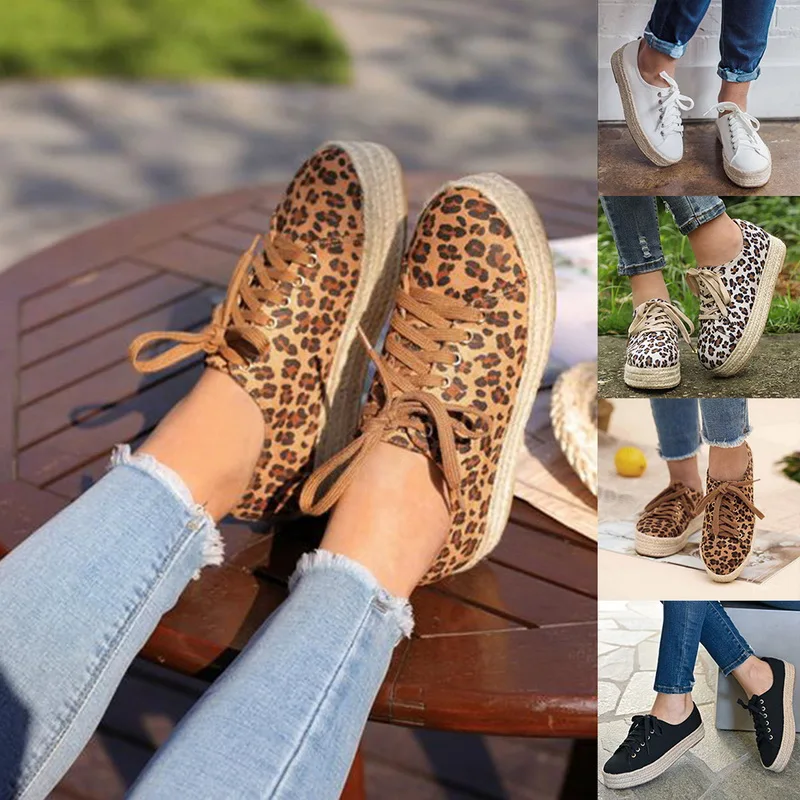 Litthing/2019 г. женская модная обувь на плоской подошве платформе с леопардовым