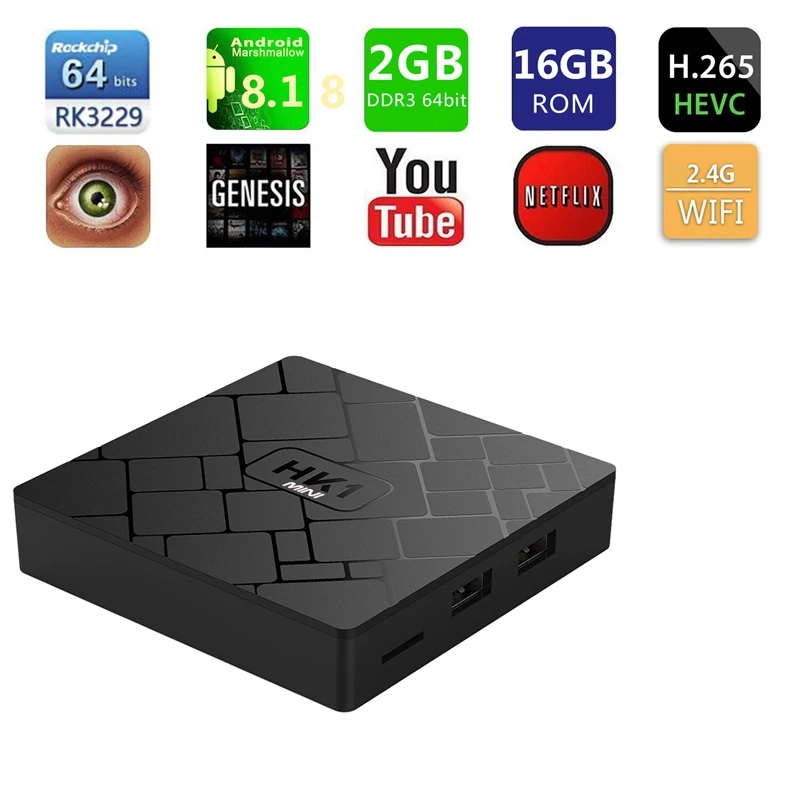 Android-ТВ приставка. Смарт-ТВ приставка с поддержкой 4К и разрешением HD.