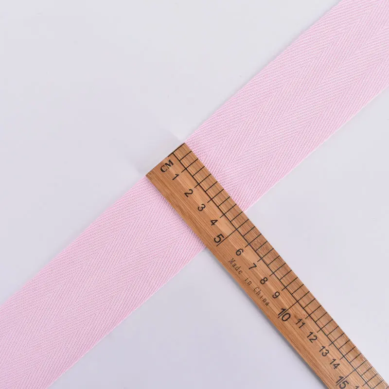 Light pink 3 м/лот 4,8 см ремень в елочку тканая хлопковая тесьма ткань швейный ремень для сумок аксессуар для одежды Сделай Сам LX730 - Цвет: Light pink