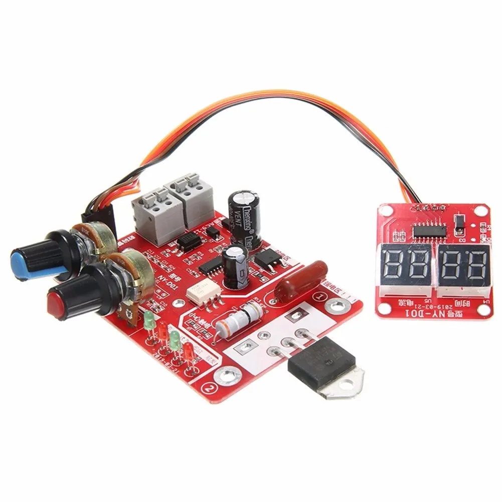

1pc NY-D01 40A/100A Control Board Spot Welder Controller Time Display Control Panel Modules Cable Matching