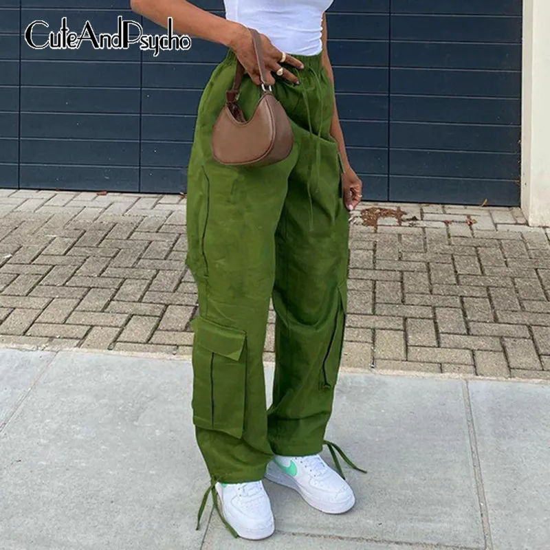 

Streetwear Joggers Women Cargo Sweatpants Harajuku High Waist Loose Trousers Pockets Fashion Casual Baggy Pants Cuteandpsycho