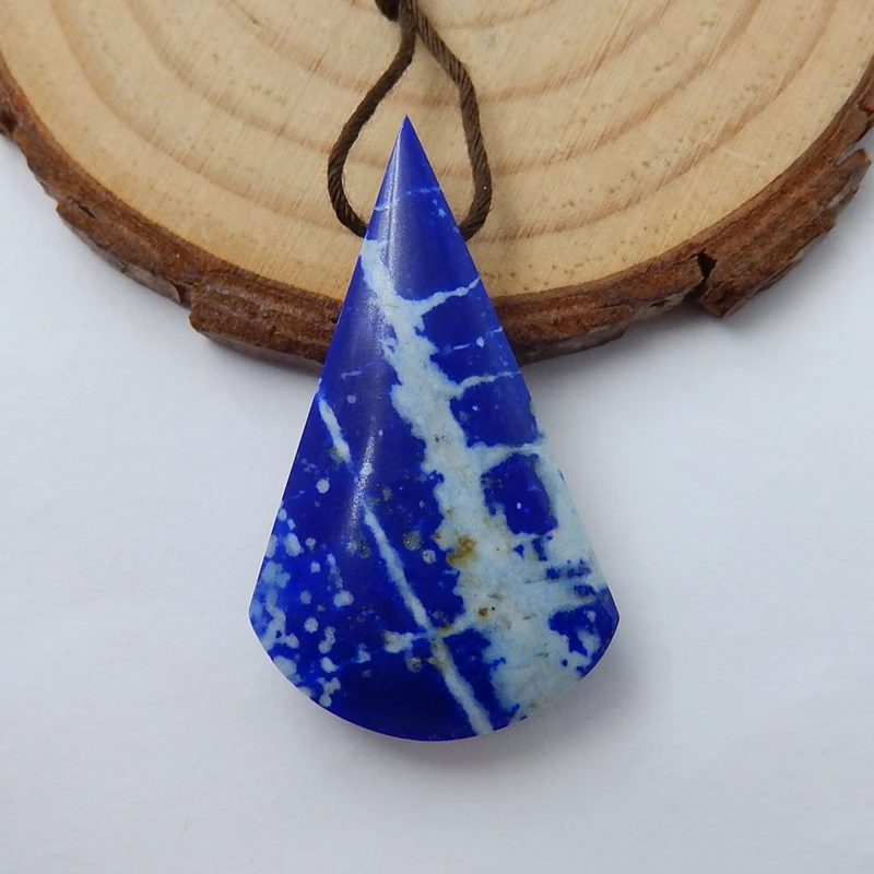 Натуральный камень лазурит отверстие сбоку капли воды кулон 36x21x9 мм 9 1 г