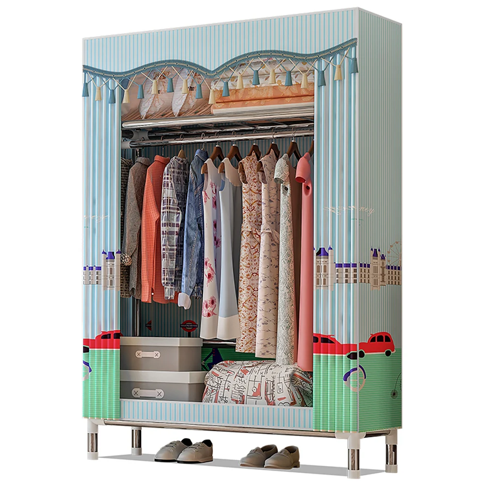 New Fold Portable Wardrobe Closet Clothes Storage Organizer Clothing Rack Fleece Fabric Garment | Мебель