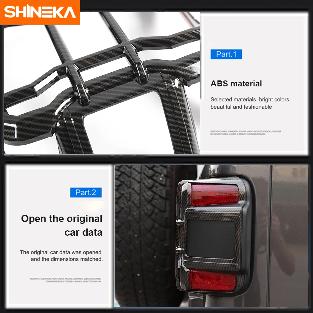 Колпаки для фар SHINEKA Jeep Wrangler JL задний фонарь автомобиля защитные аксессуары 2018