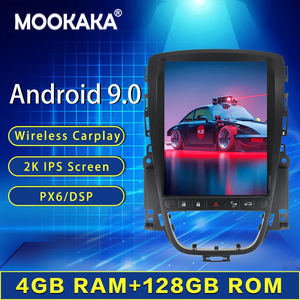 128G Tesla Style For 2010 2011 2012 2013 OPEL Vauxhall Holden Astra J Android 9 Car Multimedia Player GPS Radio Stereo Head Unit