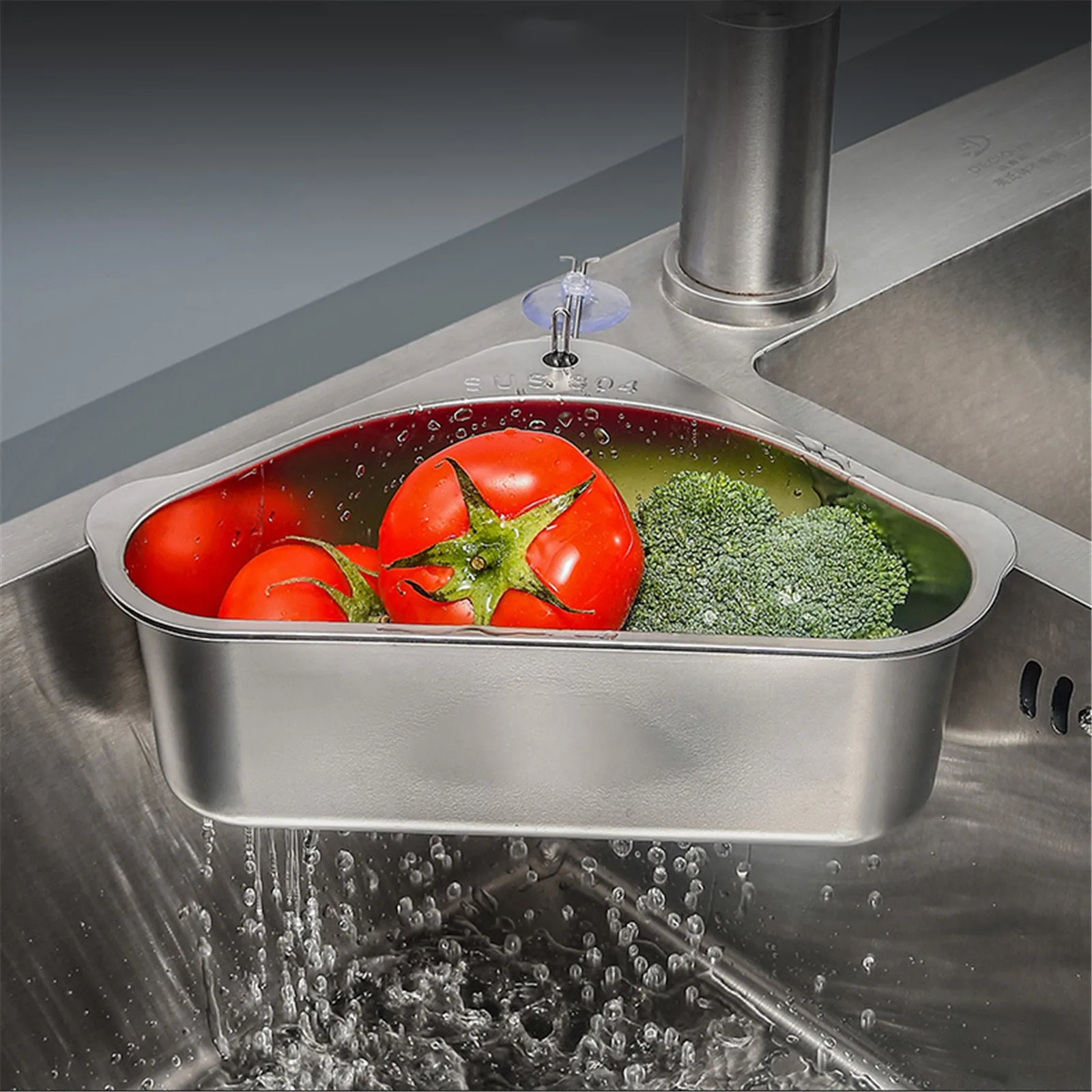 

Kitchen Sink Drain Basket Vegetable Fruit Storage Rack For Soap Sponge Brush Holder Drainage Kitchen Organizers FFT