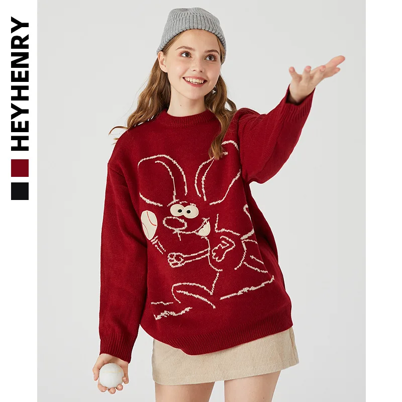 

Henry cartoon couple mouse Korean youth sweater men's and women's autumn 2021 T-shirt