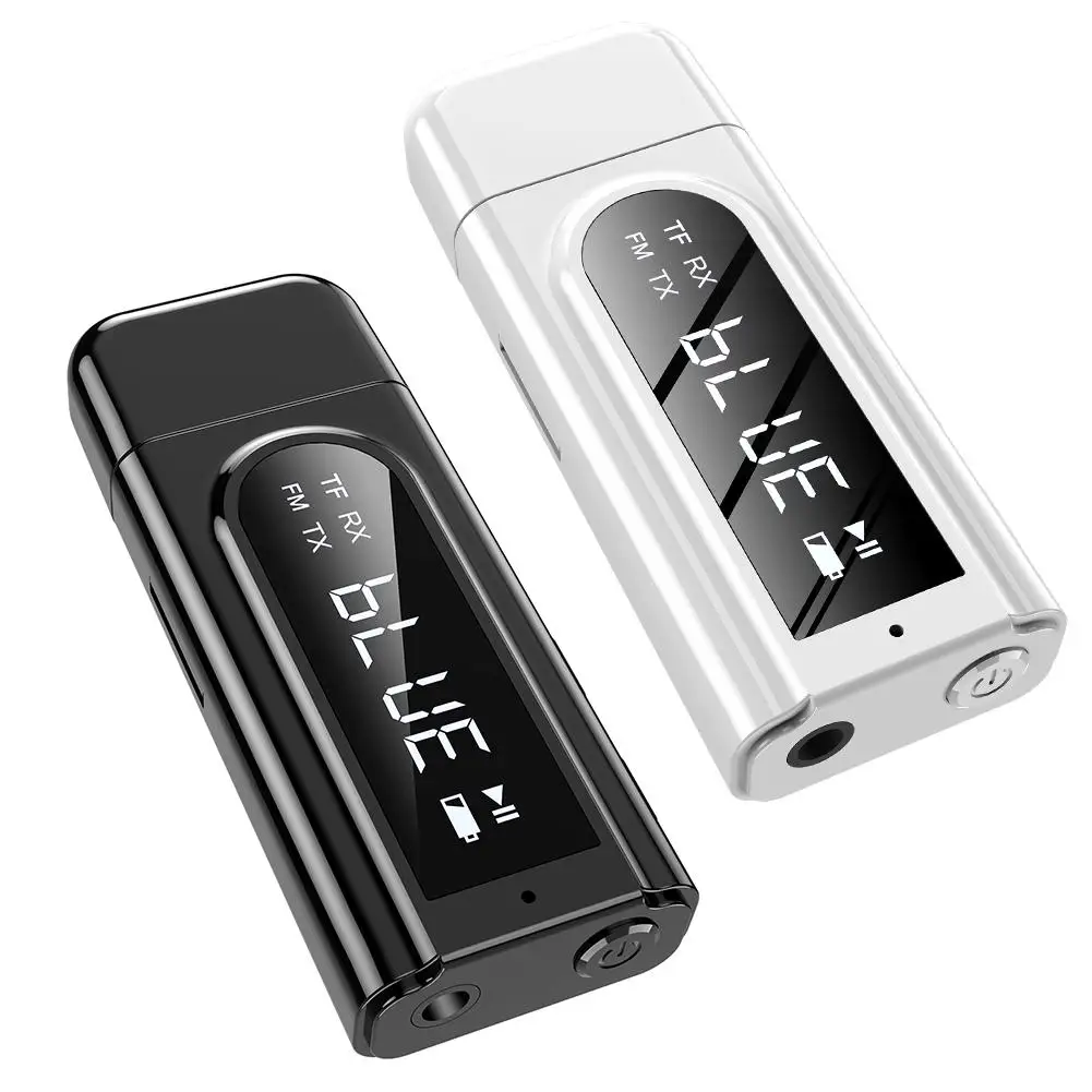 Автомобильный светодиодный fm модулятор приемник Bluetooth 5 0 мм AUX разъем RCA USB