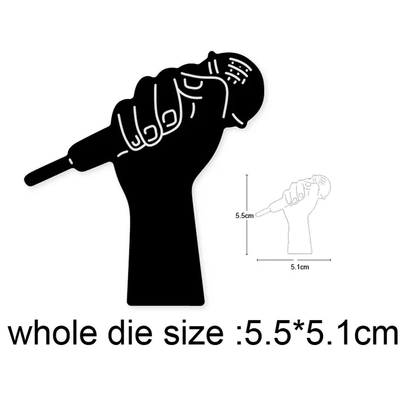 

Craft dies metal cutting dies cut die mold Hands Microphone Scrapbooking dies paper craft knife mould blade punch stencils dies