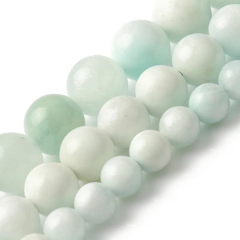 

6/8/10mm AAA Larimar Beads Natural Stone Loose Round Beads for Jewelry Making DIY Bracelet Erarings 15inch Mineral Beads