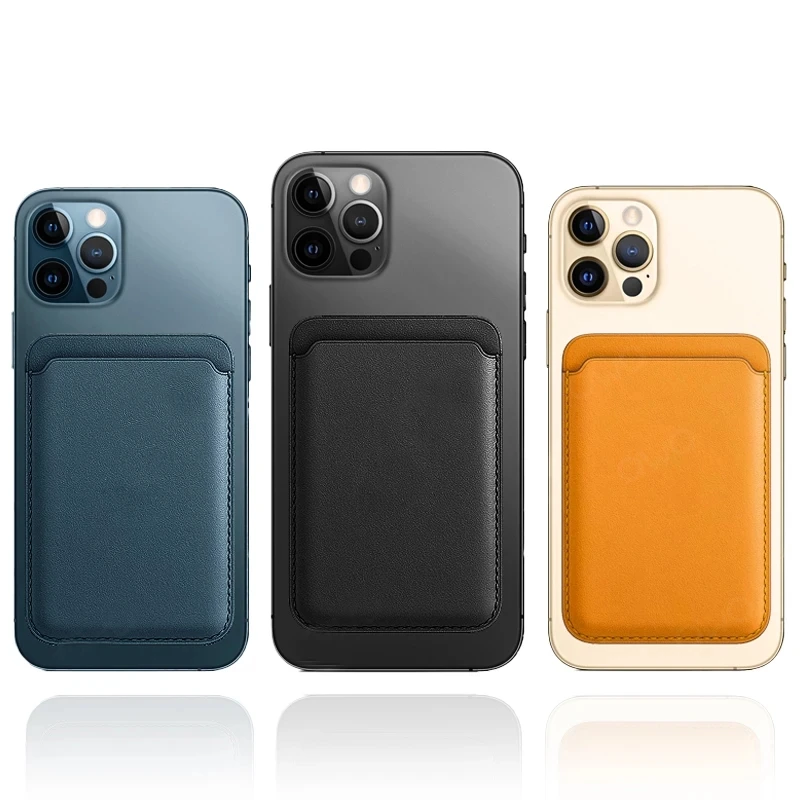 

Original Luxury Back Cover For iPhone 12 Pro Max MAGNETIC Adsorption Leather Wallet For iPhone 12 mini Card Phone Case
