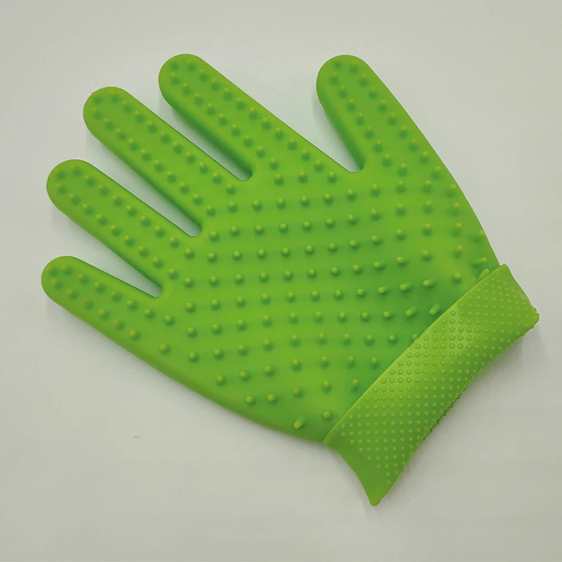 

Dog Pet Grooming Glove Silicone Cats Brush Comb Deshedding Hair Gloves Dogs Bath Cleaning Supplies Animal Combs Dropshipping