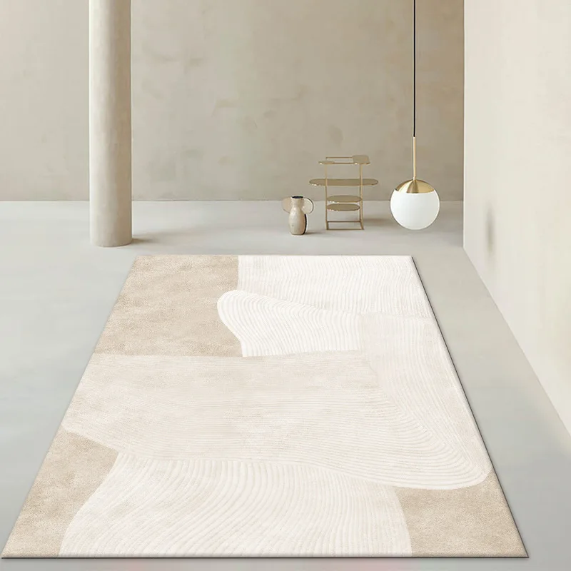 

Modern Home Decoration Carpet Living Room Bedroom Bedside Carpet Balcony Children's Play Mat Solid Color Rugs Gray