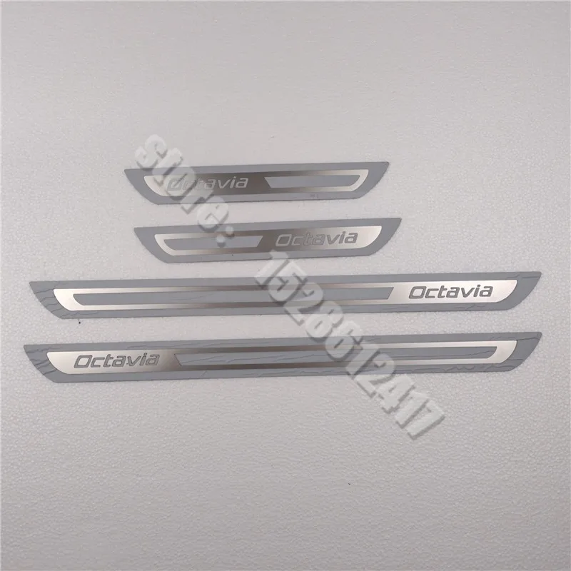 

for Skoda Octavia a5 a6 2007- 2014 Stainless Steel Scuff Plate/Door Sill Door Sill Scuff Plate Welcome Pedal Auto Accessories