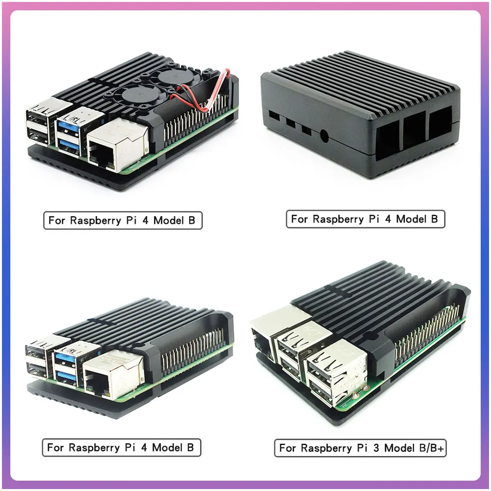 Корпус для Raspberry Pi 4 Model B корпус из алюминиевого сплава с ЧПУ радиаторами 5 цветов
