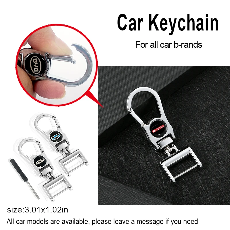 

1pc Car Metal Keychain Key Ring Lanyard Pendant for Honda Civic XR-V HR-V City Accord Odyssey Spirior CRV Jazz Auto Accessories