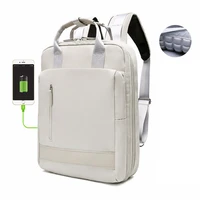waterproof stylish laptop backpack women 13 3 14 15 6 inch korean fashion oxford canvas usb college backpack bag female mochila