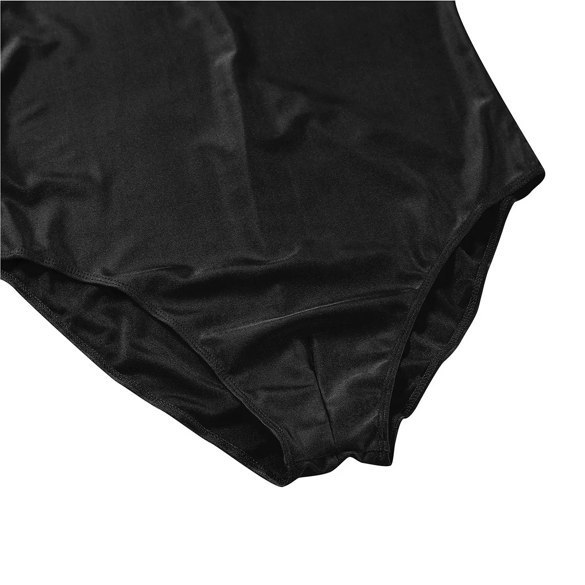Mens One-piece Swimsuit Long Sleeve Stand Collar Stretch Solid Cosplay Costume Leotard Bodysuit Jumpsuit