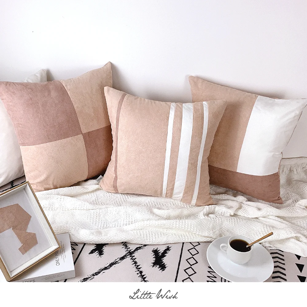 45x45 см грязно-розовый чехол для подушки наволочка ботинки на шнуровке из