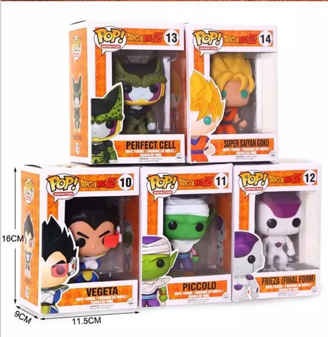 Поп 10 см японская анимация Dragon Ball Z POP Super Saiyan Bule Goku VEGETA красная фигурка для волос