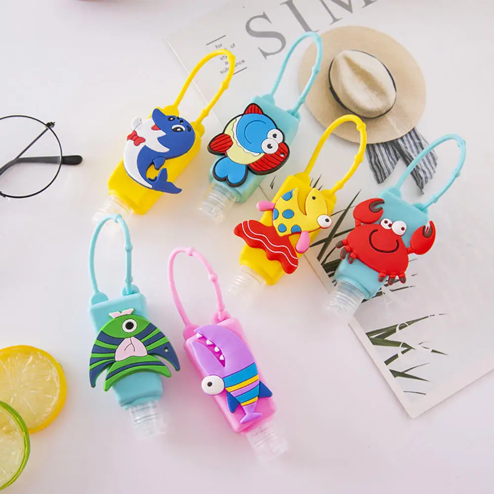 30 мл милый мультяшный Океанский животный силиконовый миниатюрный антисептик для