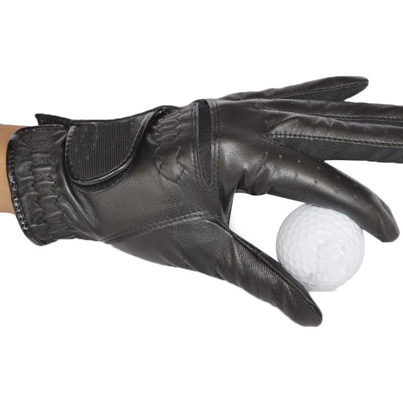 Новые высококачественные мужские черные перчатки для гольфа с овечьей шерстью