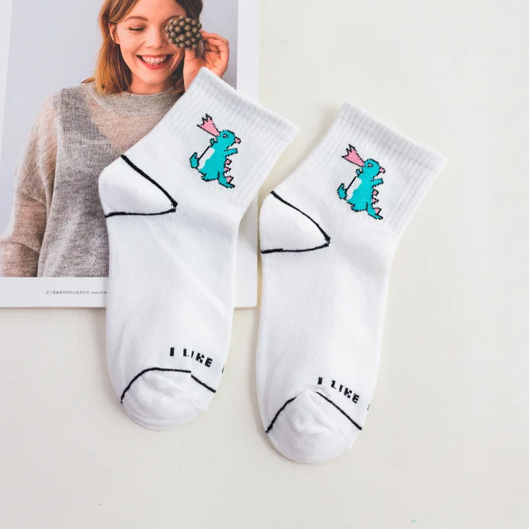 12 Мода, повседневные calcetines de alta calidad lindo elegante hermosa storieta Harajuku algodón damas - Цвет: 12