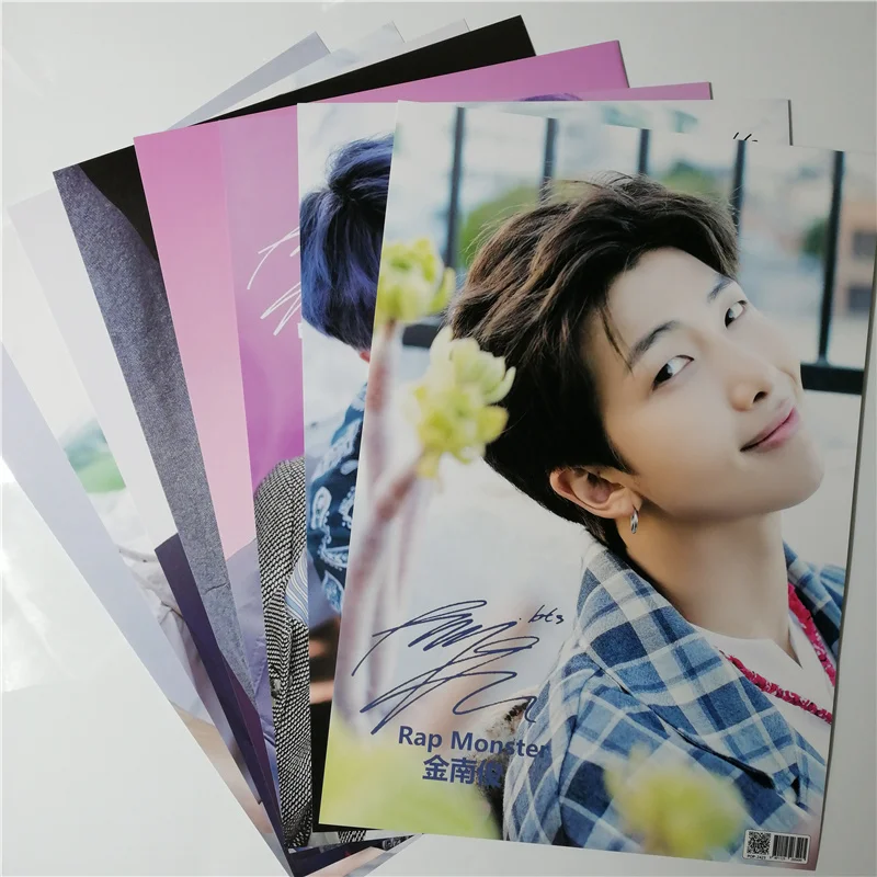 8 *(42x29 см) Новинка Bangtan Boys Kim Nam Jun Rap Monster RM плакаты настенные наклейки подарок KPOP