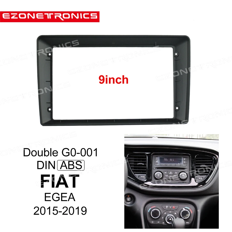 

1din 2Din Car DVD Frame Audio Fitting Adaptor Dash Trim Kits Facia Panel 9inch For Fiat Egea 2015- 2019 Double din Radio Player
