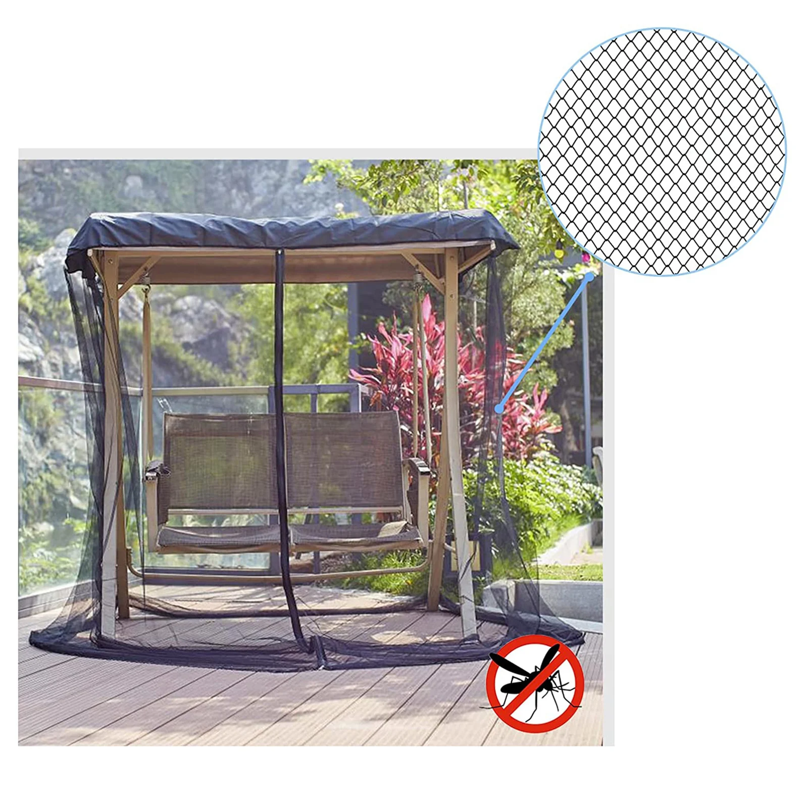 

Balcony Swing Netting And Roof Rectangle Netting Curtain 125x155cm