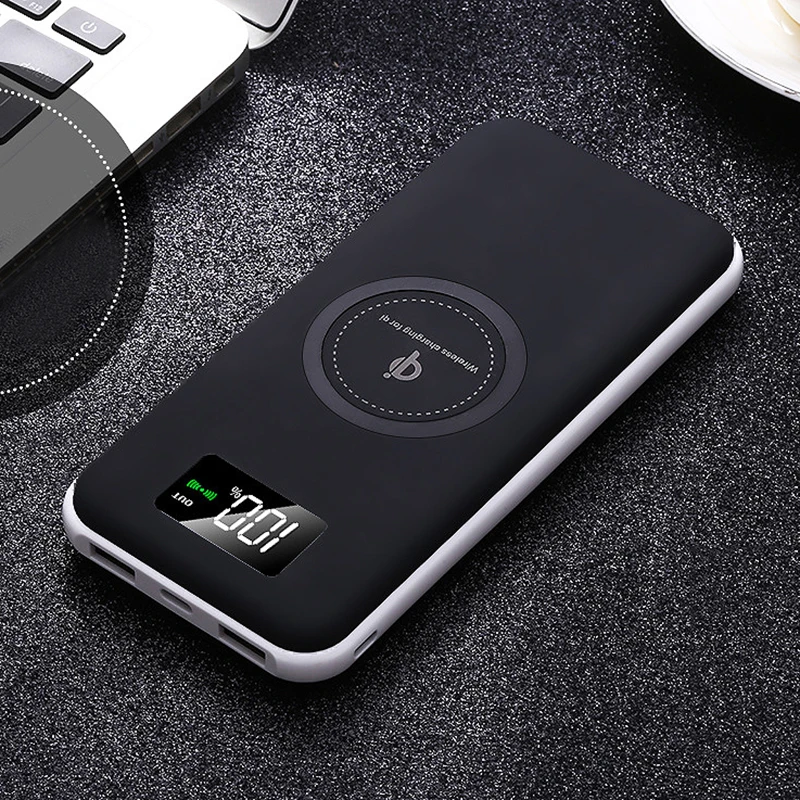 10000 мАч QI Беспроводное зарядное устройство Power Bank для iPhone 11 pro Xiaomi Mi повербанк