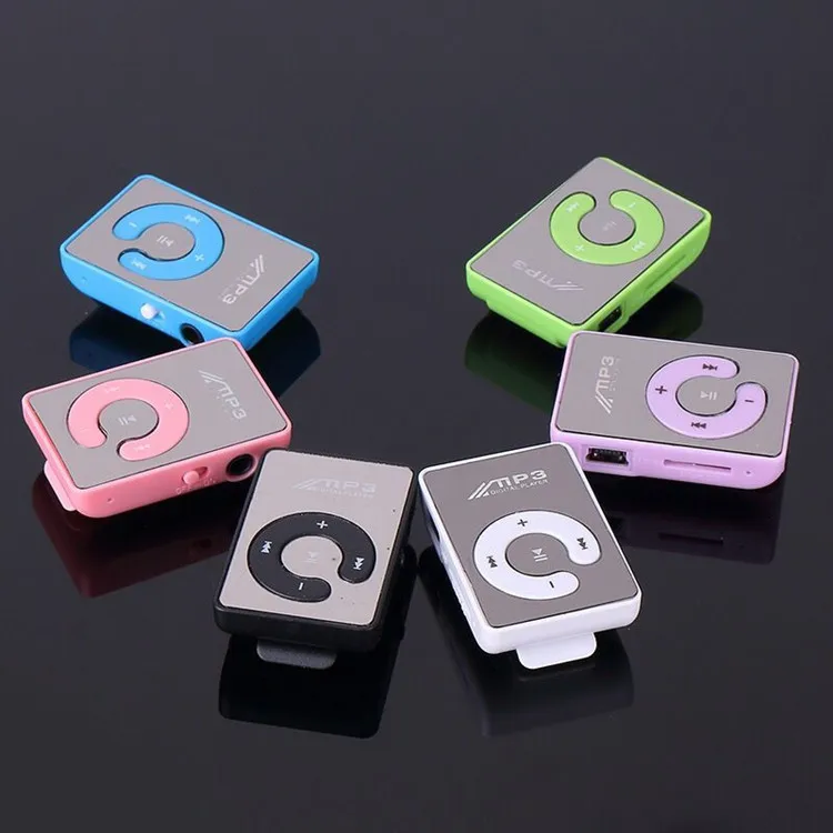 1 шт. мини зеркальный зажим USB цифровой Mp3 музыкальный плеер Поддержка 8 Гб SD TF