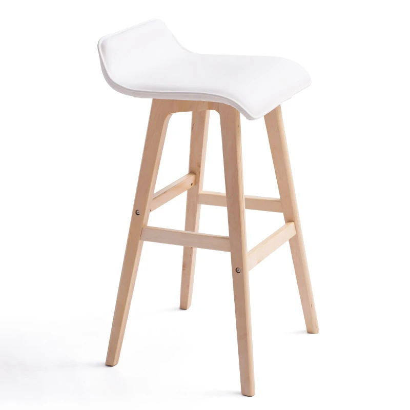 Простой креативный стул из настоящей древесины Европейский металлический sgabello