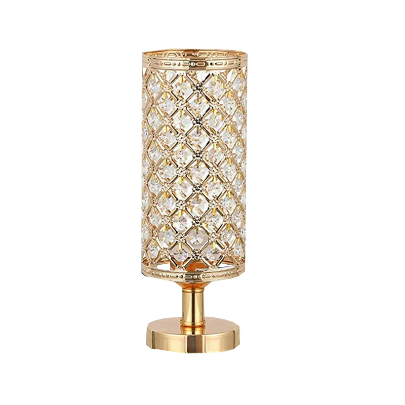 Retro Iron Gold Crystal Bedside Table Lighting for Living Room Loft Personal Office Dressing Home Interior Led Luminary | Освещение