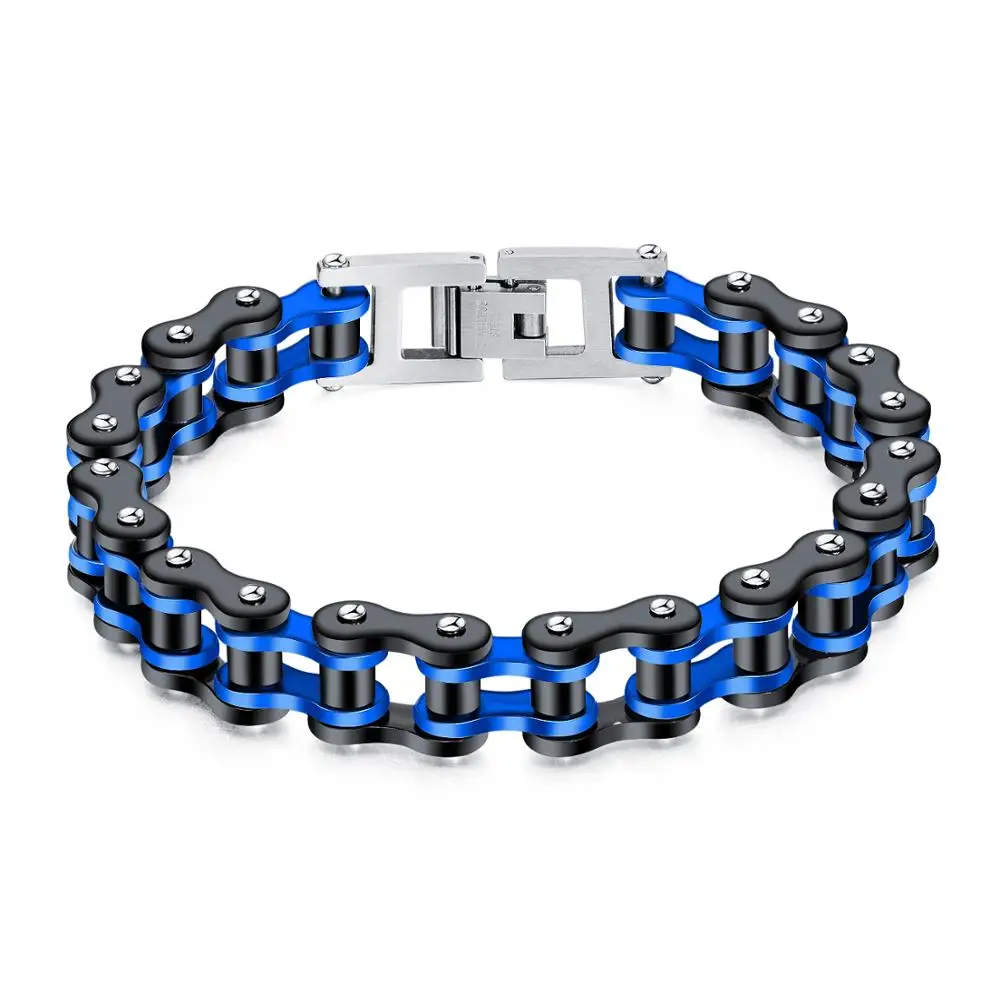 

European and American bicycle Bracelet stainless steel personality men's locomotive chain trendy men's Bracelet