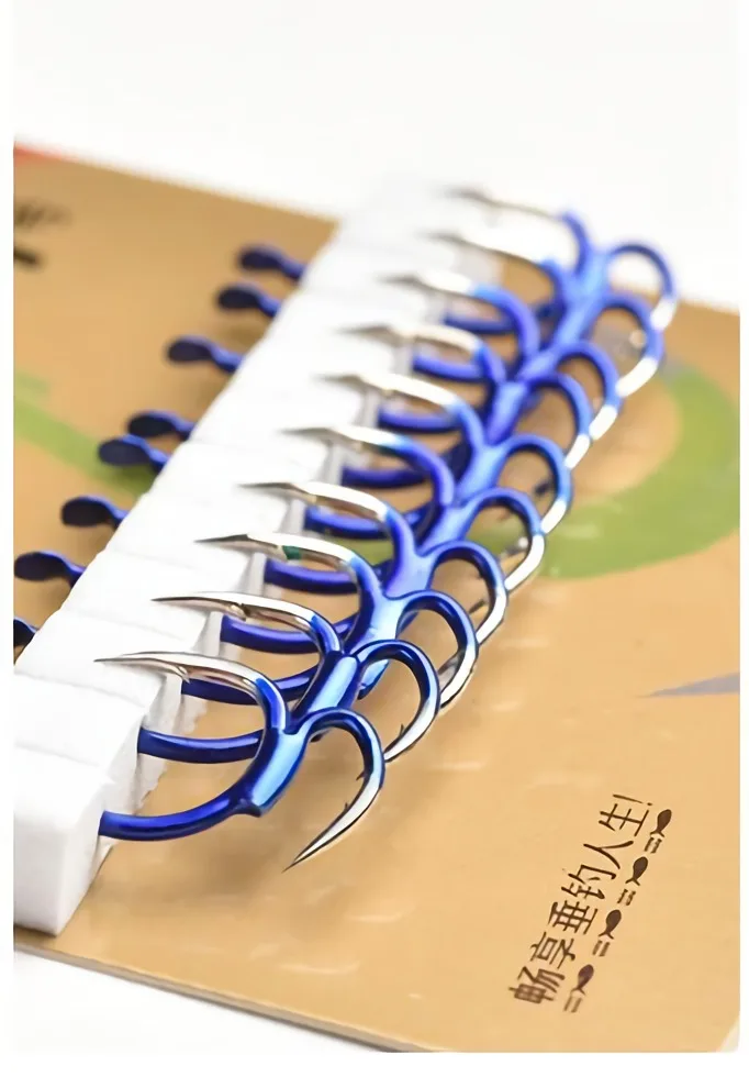 Рыболовная крючок 10 шт. посылка Высокоуглеродистая сталь двухсторонний острый