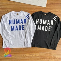 human made sweatshirts letter logo round neck pullover human made cotton loose top oversize mens womens sweatshirt
